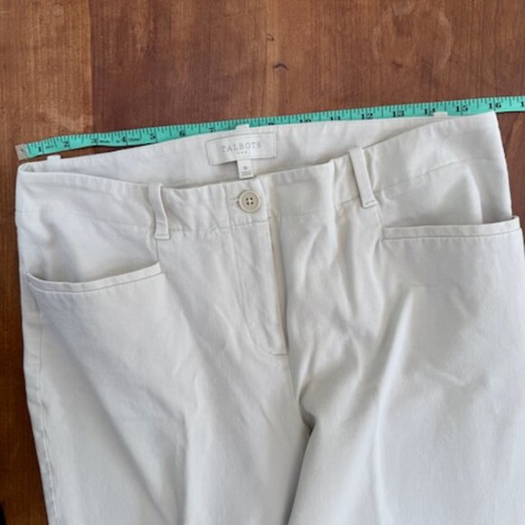 Talbots Cropped Summer Pant, Ivory, size 10 - Picture 6 of 9